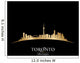 Toronto Ontario Canada city skyline silhouette black background 