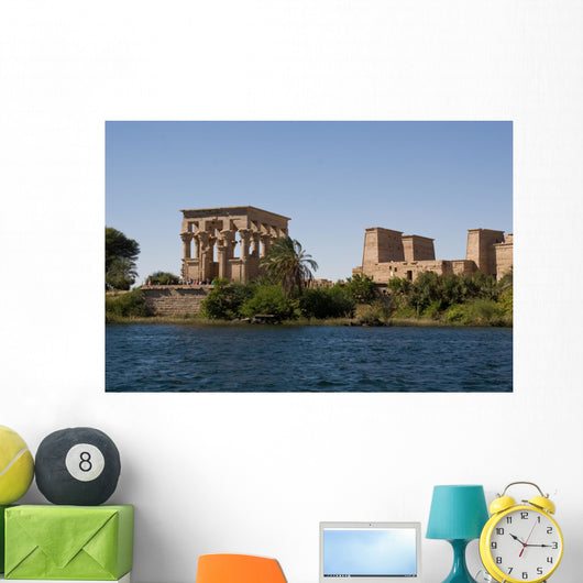 Temple of Philae view from the Nile Wall Mural