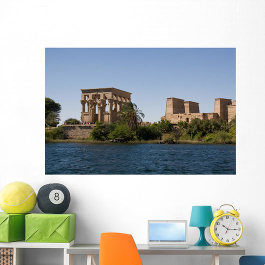 Temple of Philae view from the Nile Wall Mural
