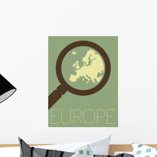 Vector Minimal Design - Europe Zoomed Wall Mural