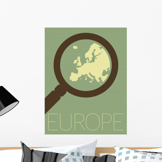 Vector Minimal Design - Europe Zoomed Wall Mural