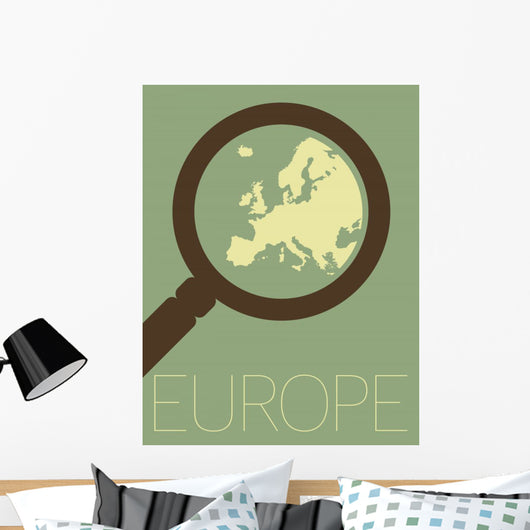 Vector Minimal Design - Europe Zoomed Wall Mural