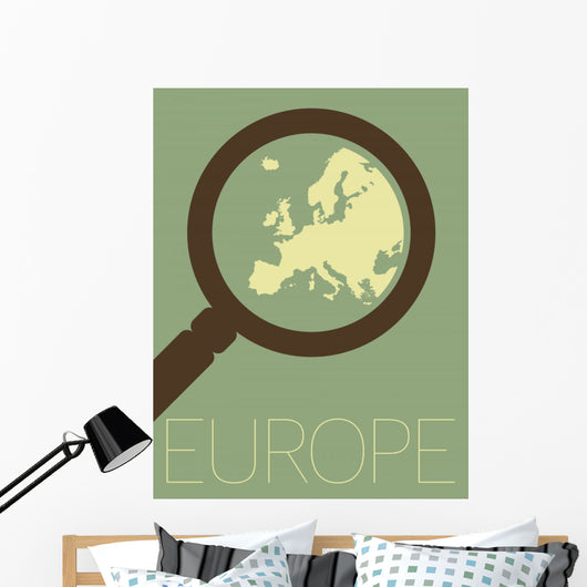 Vector Minimal Design - Europe Zoomed Wall Mural