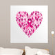 Breast cancer awareness ribbon women heart shape. Wall Decal