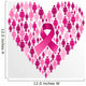 Breast cancer awareness ribbon women heart shape. Wall Decal