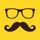 Vector Mustache and Glasses Icon 