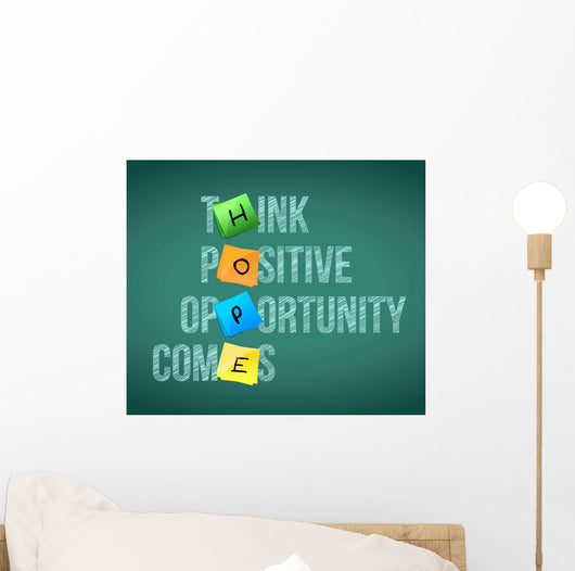 Hope Words Written on a Chalkboard Illustration Wall Mural