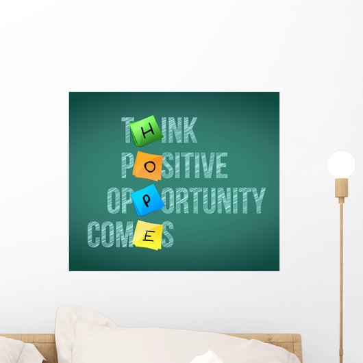Hope Words Written on a Chalkboard Illustration Wall Mural
