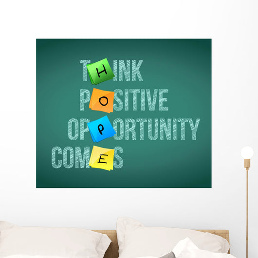 Hope Words Written on a Chalkboard Illustration Wall Mural