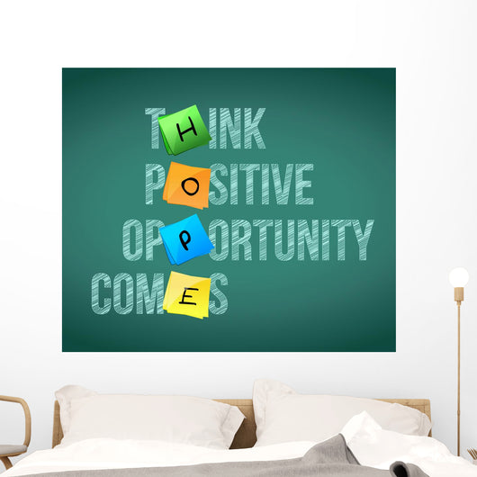 Hope Words Written on a Chalkboard Illustration Wall Mural