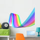 Transparent Colored Waves Wall Decal