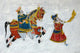 Traditional colourful medieval wall painting in Udaipur,India Wall Mural