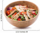 Grilled chicken salad in wooden bowl isolated on white Wall Decal