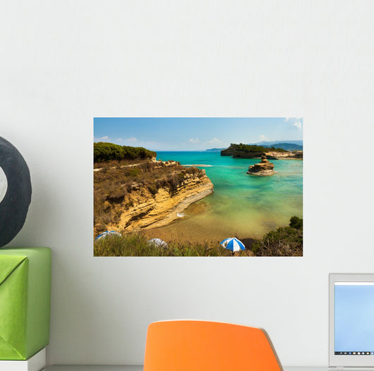 View of the bay of Sidari on Corfu. Canal d'amour Wall Mural