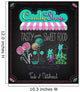 Candy Shop. Menu on the chalkboard 
