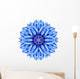 Blue Cornflower Mandala Flower Wall Decal