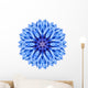Blue Cornflower Mandala Flower Wall Decal