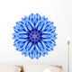 Blue Cornflower Mandala Flower Wall Decal