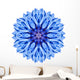 Blue Cornflower Mandala Flower Wall Decal