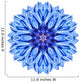 Blue Cornflower Mandala Flower Wall Decal