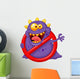 Purple Virus in Red Alert Sign Wall Decal