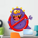 Purple Virus in Red Alert Sign Wall Decal