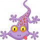 Cute Gecko Cartoon Wall Decal