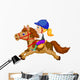 Little girl riding a pony horse Wall Decal