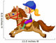 Little girl riding a pony horse Wall Decal