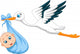Stork With Baby 