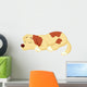 Cute dog cartoon sleeping Wall Decal