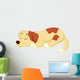 Cute dog cartoon sleeping Wall Decal