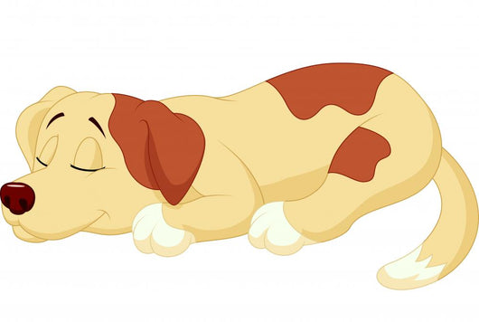Cute dog cartoon sleeping Wall Decal