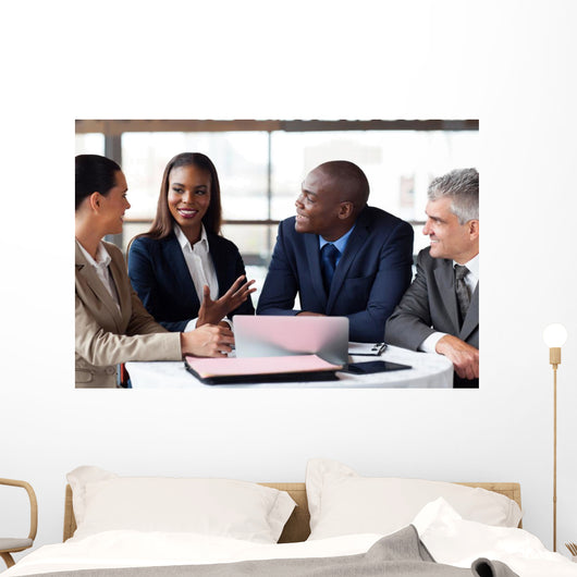business partners having meeting Wall Mural