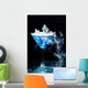 Blue Cocktail With Splash and Ice Vapor 