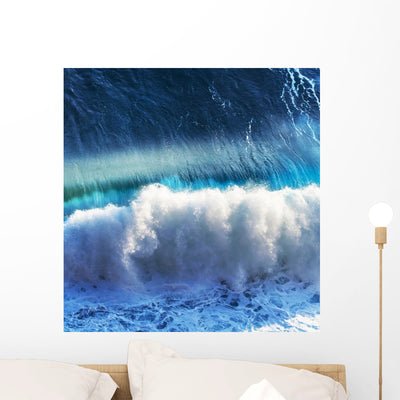Wave shown on a wall