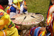 Indians Around a Drum at Pow Wow Wall Mural