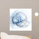 Abstract fractal blue on the white background Wall Mural
