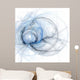 Abstract fractal blue on the white background Wall Mural