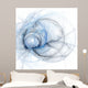 Abstract fractal blue on the white background Wall Mural