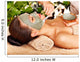 Woman having clay facial mask apply by beautician. 