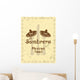 Vintage style menu cover with sombreros and cutlery Wall Mural