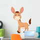 Cute donkey cartoon Wall Decal