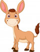 Cute donkey cartoon Wall Decal