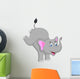 Cute elephant cartoon Wall Decal