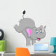 Cute elephant cartoon Wall Decal