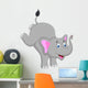 Cute elephant cartoon Wall Decal