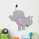 Cute elephant cartoon Wall Decal