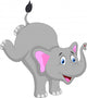 Cute elephant cartoon Wall Decal