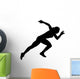Woman sprinter silhouette Wall Mural